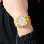 Skmei 9288 Business Class Luxury Watch - Gold/silver - Image 4