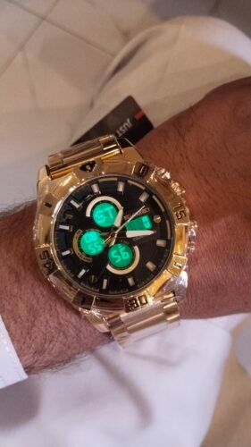 SKMEI 2593 Heavy Duty Digital Chronograph Sports Watch - gold photo review