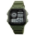 SKMEI 1299 Digital Dual Time Sports Watch - armygreen - Image 2
