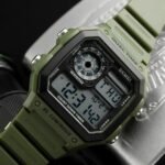 SKMEI 1299 Digital Dual Time Sports Watch - armygreen - Image 3