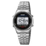 SKMEI 1882 Classic Round Digital Watch - silver/white - Image 2