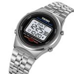 SKMEI 1882 Classic Round Digital Watch - silver/white
