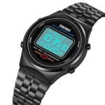 SKMEI 1882 Classic Round Digital Watch - Black/white - Image 5