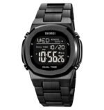 SKMEI 2004 Digital Chronograph Countdown Timer Watch - Black/black