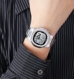 SKMEI 2004 Digital Chronograph Countdown Timer Watch - silver/white - Image 3