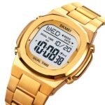SKMEI 2004 Digital Chronograph Countdown Timer Watch - Gold/white - Image 2