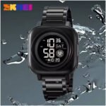 SKMEI 2131 Square Dial Digital Dual Time Watch - black - Image 2