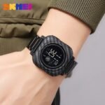 SKMEI 2131 Square Dial Digital Dual Time Watch - carbonfiber - Image 2