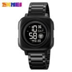 SKMEI 2131 Square Dial Digital Dual Time Watch - black