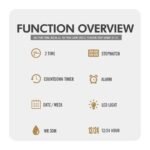 SKMEI 2136 Multi-Display Digital Chronograph Sports Watch - Black/white - Image 4