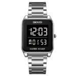 SKMEI 2154 Rectangle Digital Sports Wristwatch - silver/black