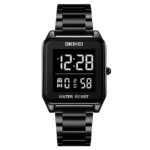 SKMEI 2154 Rectangle Digital Sports Wristwatch - Black/black