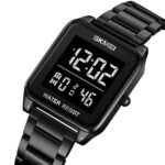 SKMEI 2154 Rectangle Digital Sports Wristwatch - Black/black - Image 2