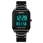 SKMEI 2154 Rectangle Digital Sports Wristwatch - Black/black - Image 5