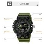 SKMEI 2225 Military Style 3 Time Zone Sports Watch - armygreen - Image 3
