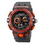 SKMEI 2225 Military Style 3 Time Zone Sports Watch - orange