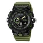 SKMEI 2225 Military Style 3 Time Zone Sports Watch - armygreen