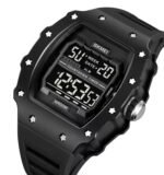 SKMEI 2296 Digital Sports Countdown Timer Watch - Black/black - Image 2