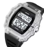 SKMEI 2296 Digital Sports Countdown Timer Watch - white/transparent/black - Image 2