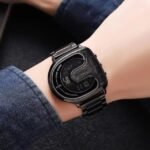 SKMEI 2298 Digital Chronograph Sports Wristwatch - Black/black - Image 4