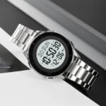 SKMEI 2302 Digital World Time Watch - silver/white - Image 2