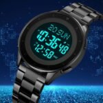 SKMEI 2302 Digital World Time Watch - black/black - Image 3