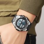SKMEI 2318 Rugged Digital Sport Watch - black/silver - Image 3