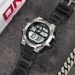 SKMEI 2318 Rugged Digital Sport Watch - black/silver - Image 2