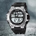 SKMEI 2318 Rugged Digital Sport Watch - black/silver - Image 4