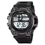 SKMEI 2318 Rugged Digital Sport Watch - black/white