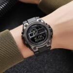 SKMEI 2318 Rugged Digital Sport Watch - black/black - Image 4