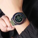 SKMEI 2412 Digital Countdown World Time Sports Watch - armygreen/silicon - Image 3