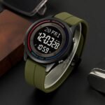 SKMEI 2412 Digital Countdown World Time Sports Watch - armygreen/silicon - Image 5