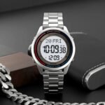 SKMEI 2412 Digital Countdown World Time Sports Watch - silver/steel - Image 2
