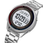 SKMEI 2412 Digital Countdown World Time Sports Watch - silver/steel