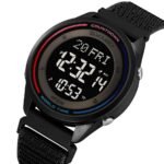 SKMEI 2412 Digital Countdown World Time Sports Watch - black/nylon