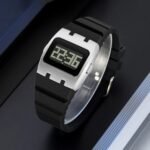 SKMEI 2415 Compact Digital Silicone Strap Watch - silver - Image 2
