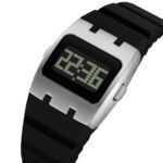 SKMEI 2415 Compact Digital Silicone Strap Watch - silver