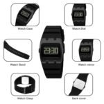 SKMEI 2415 Compact Digital Silicone Strap Watch - black - Image 4