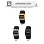 SKMEI 2415 Compact Digital Silicone Strap Watch - Gold - Image 5