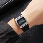 SKMEI 2415 Compact Digital Silicone Strap Watch - silver - Image 3