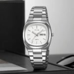 SKMEI 2420 Unisex Analog Quartz Day-Date Watch - silver/white - Image 2