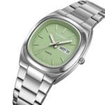 SKMEI 2420 Unisex Analog Quartz Day-Date Watch - silver/green