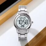 SKMEI 2425 Round Digital Countdown Watch - silver/white - Image 2