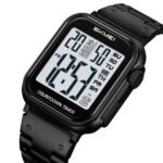 SKMEI 2447 Square Digital Countdown Timer Watch - black/white