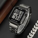 SKMEI 2447 Square Digital Countdown Timer Watch - black/black - Image 2