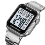 SKMEI 2447 Square Digital Countdown Timer Watch - silver/white