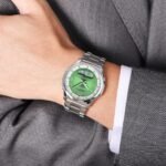 SKMEI 2459 Analog Digital World Time Sports Watch - silver/green - Image 4