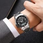 SKMEI 2459 Analog Digital World Time Sports Watch - silver/black - Image 3