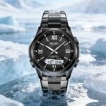 SKMEI 2459 Analog Digital World Time Sports Watch - black/black - Image 2